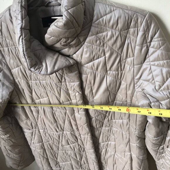 Jones New York Pearl Dual Tone Parka Jacket Coat Down Winter Cozy Tan Pockets M - Picture 10 of 16